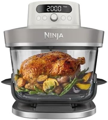Ninja Crispi Pro Glass Air Fryer, 6-in-1, Bone, AS101LG Max crisp, air fry, bake, roast, recrisp, dehydrate, 1800W, 450F max, 6Qt, 2.5Qt containers