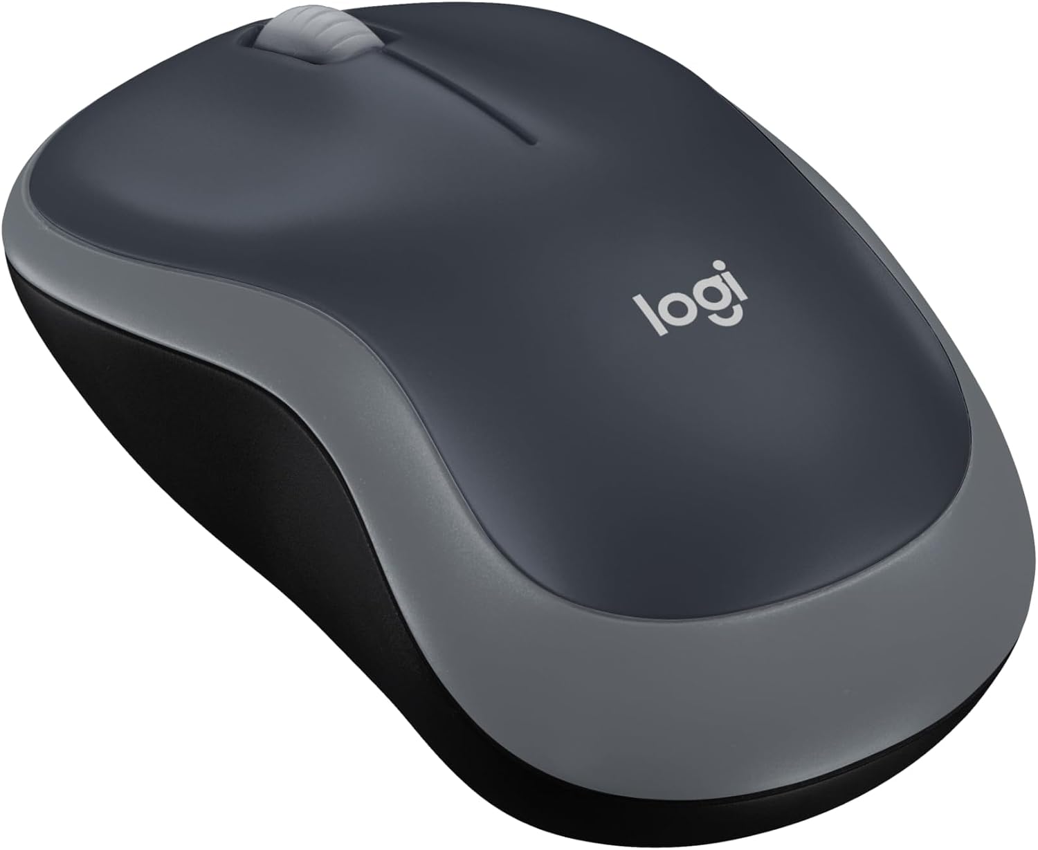 LogitechM185 Compact Ambidextrous 2.4 GHz Wireless Mouse - Swift Grey | Ambidextrous mouse with 2.4 GHz USB-A Nano Receiver, Optical Tracking, 12-Months Battery Life, PC, Mac, Laptop compatible