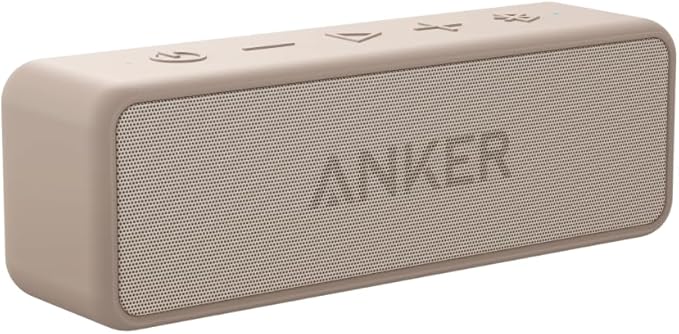 Ankersoundcore 2 Portable Bluetooth Speaker, 24-Hour Playtime, IPX7 12W Stereo Sound, Wireless Stereo Pairing, Bluetooth 6, Bassup, Wireless Speaker for Home, Shower, Outdoors, Travel, Camping