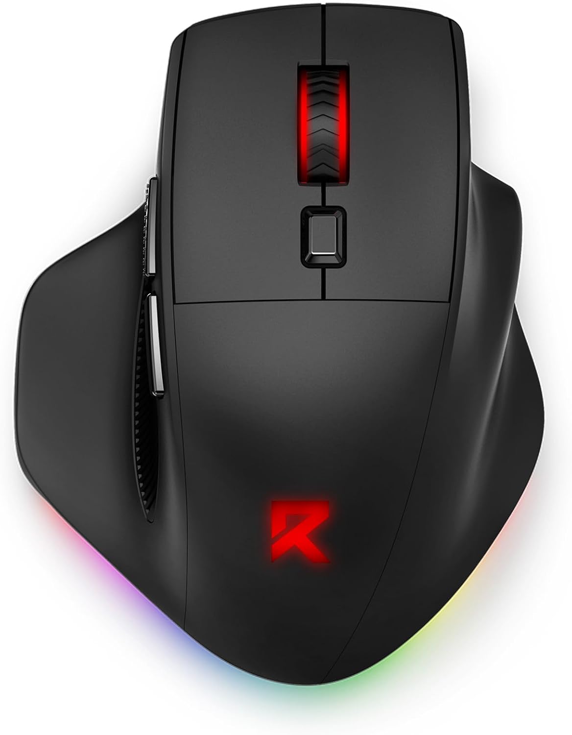 Redragon Large Wireless Gaming Mouse for Big Hands, Tri-Modes 2.4G/Bluetooth/Wired Rechargeable Ergo RGB Mo...
