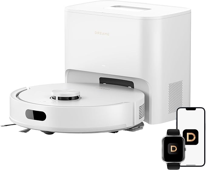 DREAME D20 Air Plus Robot Vacuum and Mop, 20,000Pa Powerful Suction | 120-Day Self-Emptying with 4L Dust Ba...