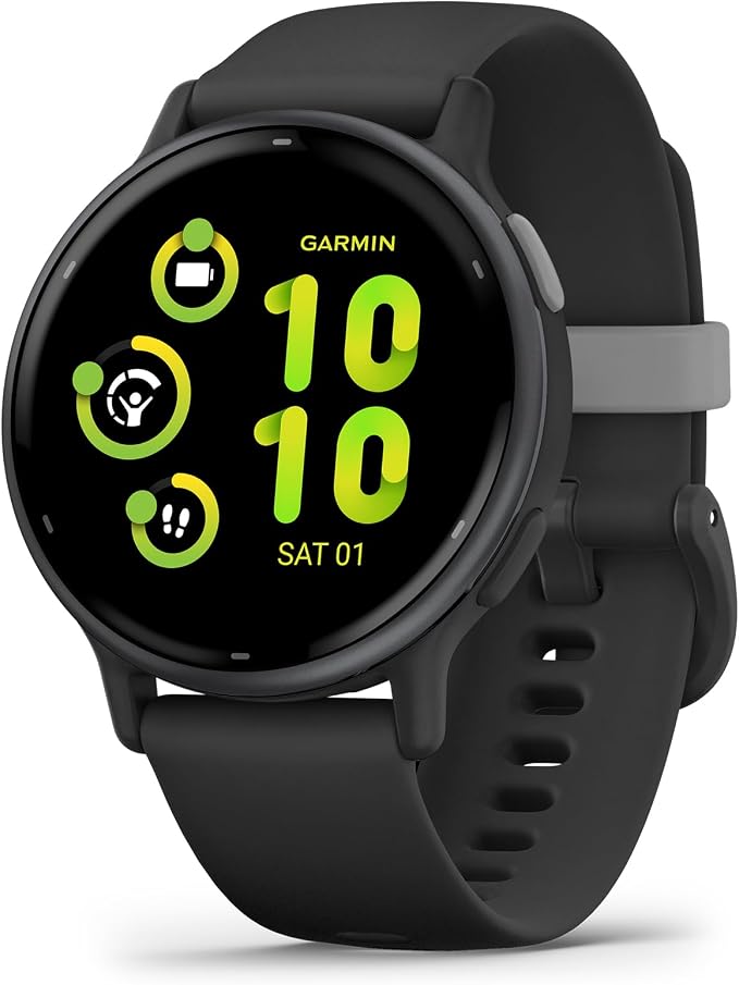 Garmin vívoactive® 5, Health & Fitness GPS Smartwatch, 42mm, Black 24/7 Health Monitoring, Built-In Sports Apps, Sleep Coach, Body Battery™ Energy Monitoring, Workout Benefit & Recovery Time