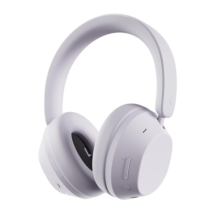 Clemm Preset Wireless Over-Ear Headphones, 95H Playtime, Bluetooth, 40mm Drivers, Built-in Mic, Memory Foam Earcups, Aux Cable Included, Foldable Design, Lavender