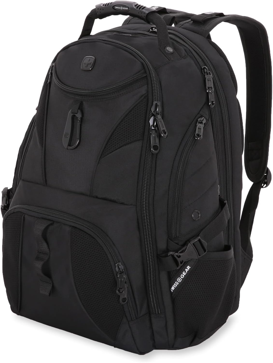 SWISSGEAR 1900 ScanSmart Laptop Backpack, Fits Most 17-Inch Laptops, TSA-Friendly Lay-Flat Design, RFID Protection, and Tablet Pocket, Black, 31L, 18.5-Inch