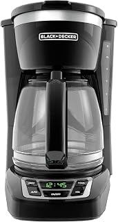 BLACK+DECKER 12-Cup Drip Coffee Maker with Vortex Brewing 12-cup drip coffee maker with Vortex brewing for rich coffee extraction, programmable timer, Sneak-A-Cup and auto shutoff