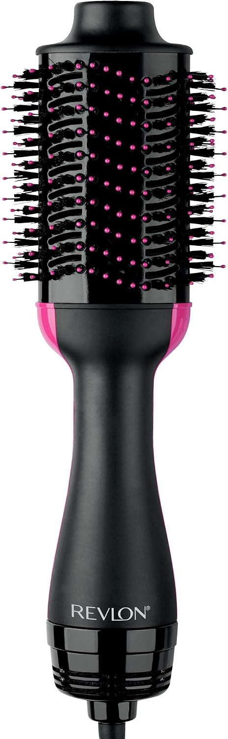 REVLON One-Step Volumizer Hair Dryer and Styler, 2.8 in Barrel, Black Full-bodied blowouts, best for mid-length to long hair, 3 heat settings, nylon pins and tufted bristles