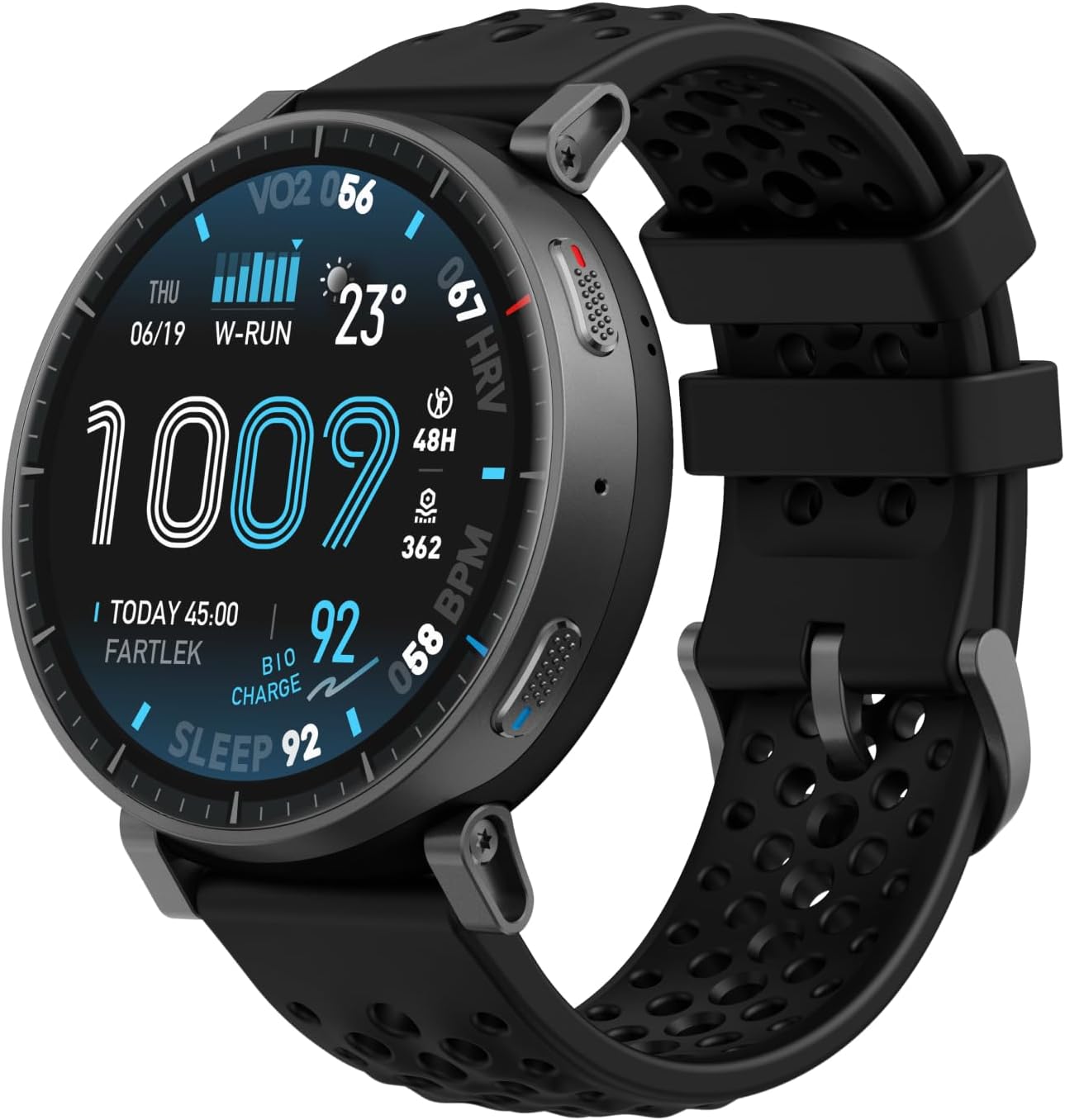 Amazfit Active Max Smart Watch, 1.5" AMOLED Display, GPS, iOS/Android | 48mm, 25-Day Battery, GPS, Water-Resistant, 4GB Storage, Offline Maps, 170+ Sport Modes, Heart Rate & Sleep Fitness Tracker