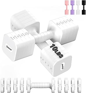 Adjustable Dumbbell Set for Women Men 10 lb Each Hand weights | Dumbbells Set of 2, Free Weight Set at Home...