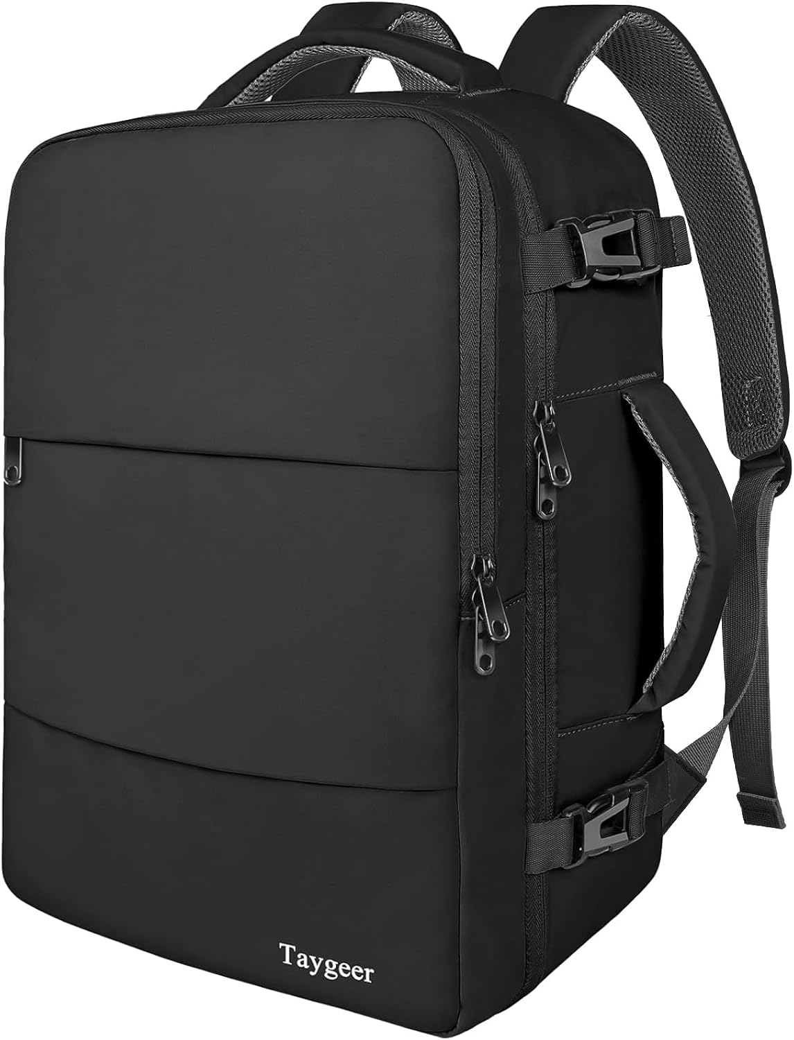 Taygeer Travel Laptop Backpack for Men, Airplane Approved Travel Backpack 15.6inch Laptop Backpacks with Water Bottle Pocket, Lightweight College 35l Luggage Bookbag Gifts for Business Work, Black