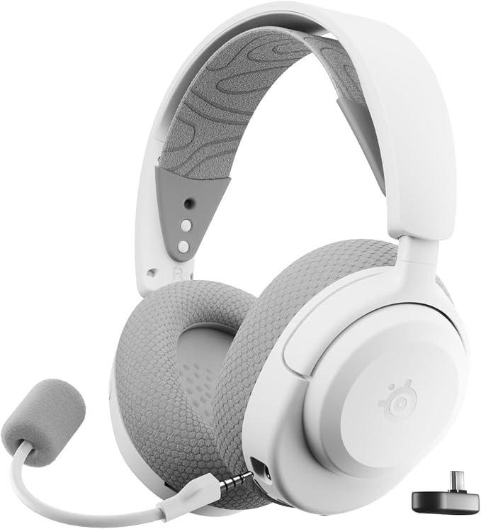 SteelSeries Arctis Nova 3X Wireless Gaming Headset - White | Mobile App Control – 40 HR Battery – Neodymium...
