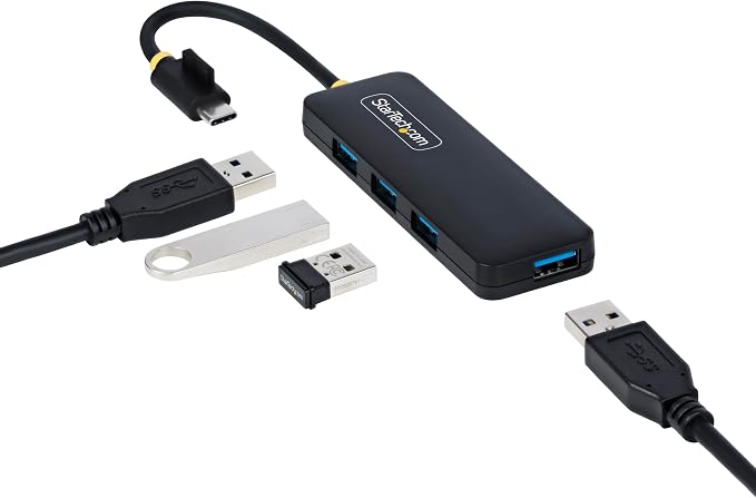 StarTech 4-Port USB-C Hub 5Gbps with 4X USB-A, Mini (H5C4A-USB-HUB) | USB Powered USB 3.0 travel mini split...
