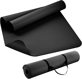 KEEP Extra Thick NBR Yoga Mat | Non-Slip, For Yoga, Pilates, Stretching, Meditation, Wide & Cushioned, For Women & Men