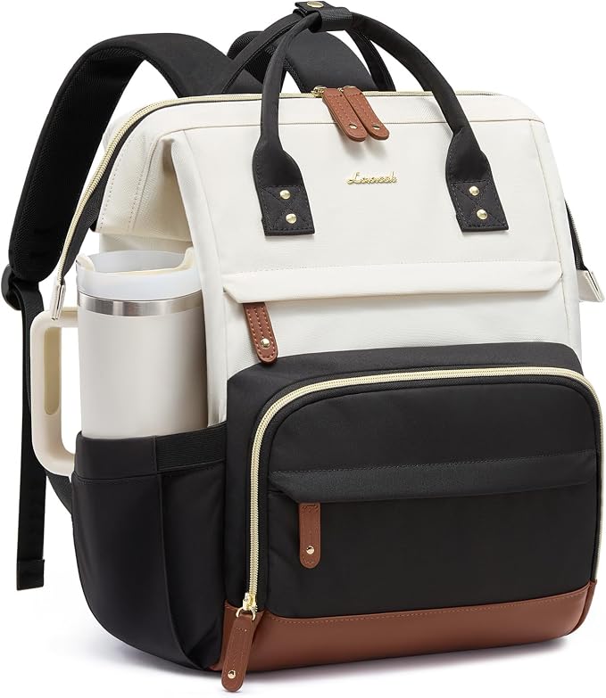LOVEVOOK Laptop Backpack for Women, 15.6 Inch Work Business Backpacks Purse With Large Capacity, Waterproof Nurse Bag College Bookbag for School, Waterproof Casual Daypack for Travel