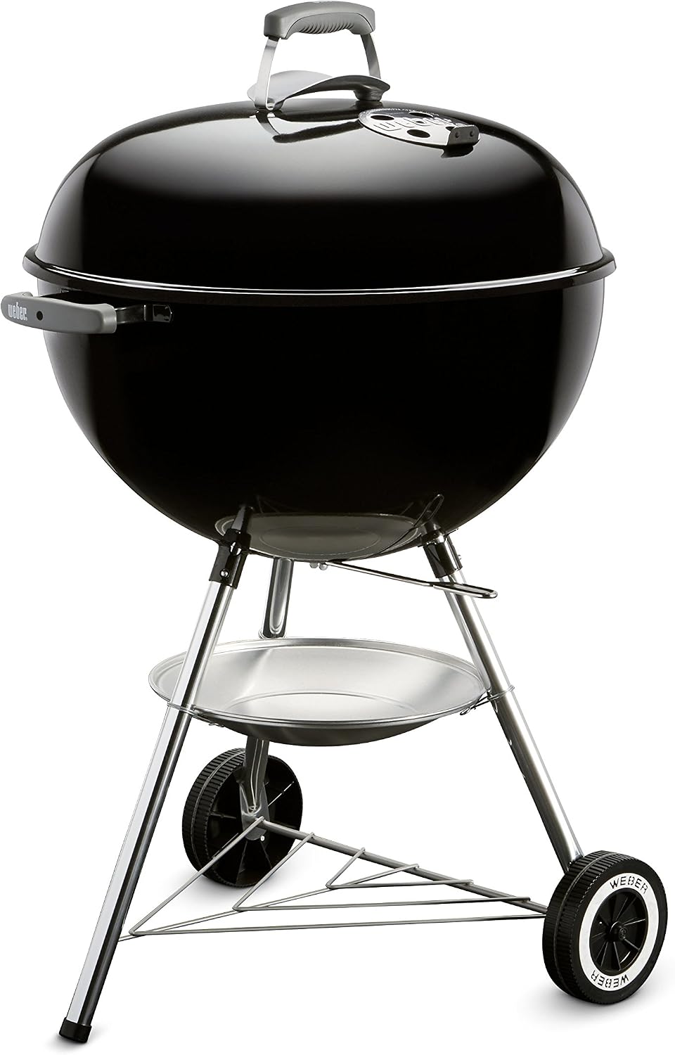 Weber® Original Kettle Charcoal Grill, 22-Inch, Black Classic Outdoor BBQ Grill with One‑Touch™ Cleaning System & Precise Temperature Control Dampers