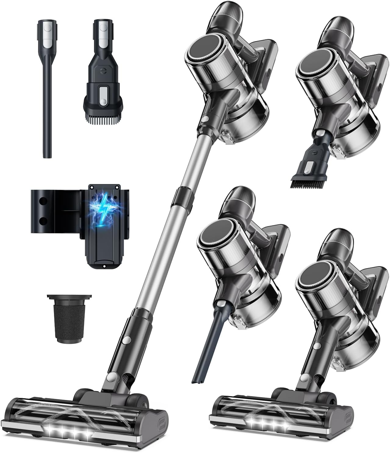 Cordless Vacuum Cleaner Stick Cleaners - Vacuums Cover for Home Pet Hair Hardwood Floors Lightweight Electric Brooms with Rechargeable Battery Wireless Handheld Vacuum High Suction Power