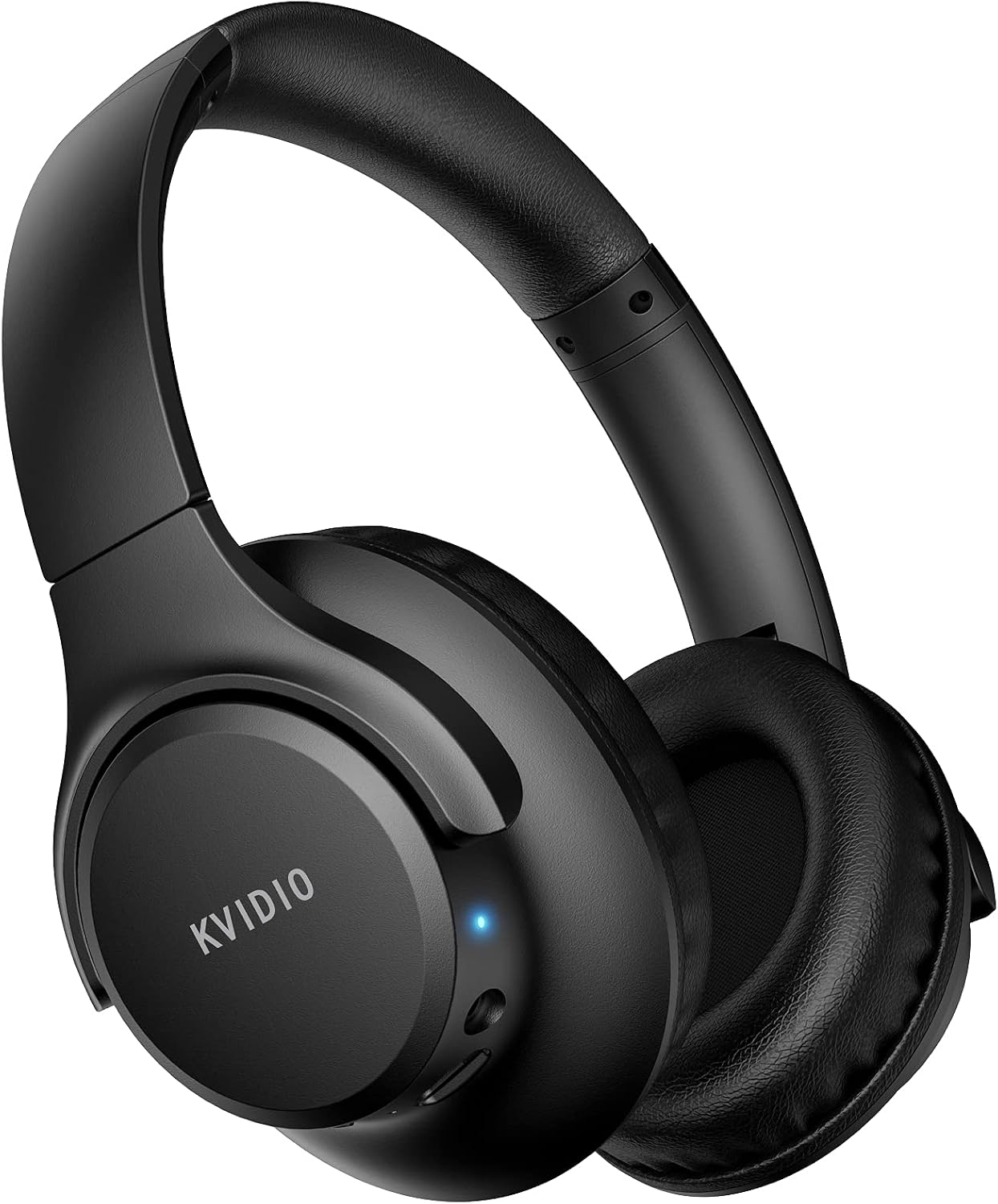 KVIDIO Bluetooth Headphones Wireless Over Ear Headsets 65H Playtime | Deep Bass, HiFi Stereo, Bluetooth 6.0, Microphone, Comfortable Fit, Foldable, Lightweight, Low Latency for Travel Home Office