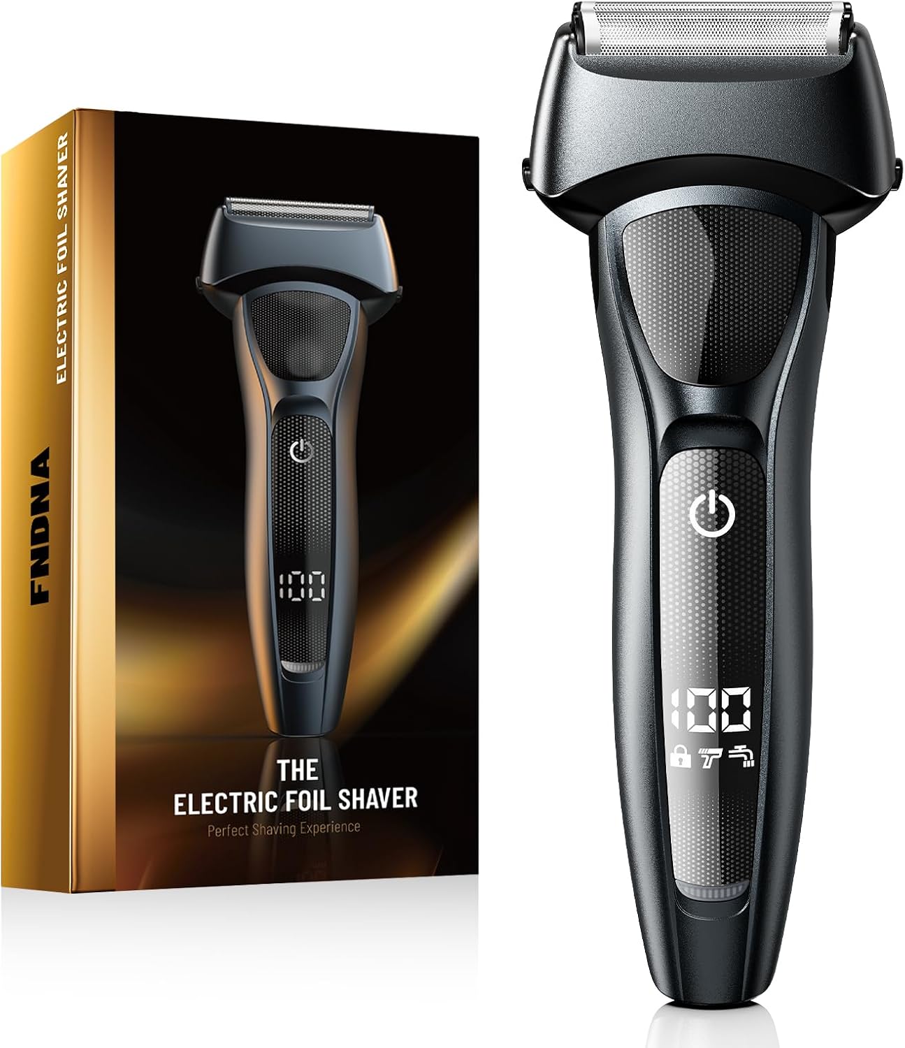 Fndna Foil Shaver for Men: Rechargeable Electric Razor Cordless Waterproof | Wet & Dry Electric Shaver with...