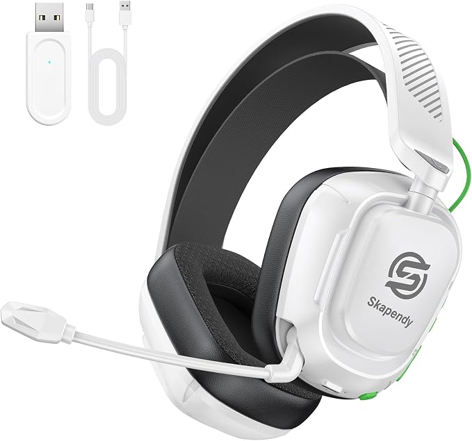 SKAPENDY Wireless Gaming Headset for PS5 PS4 PC Switch Mac, 100H Playtime | 2.4GHz ≤20ms Low Latency & Blue...