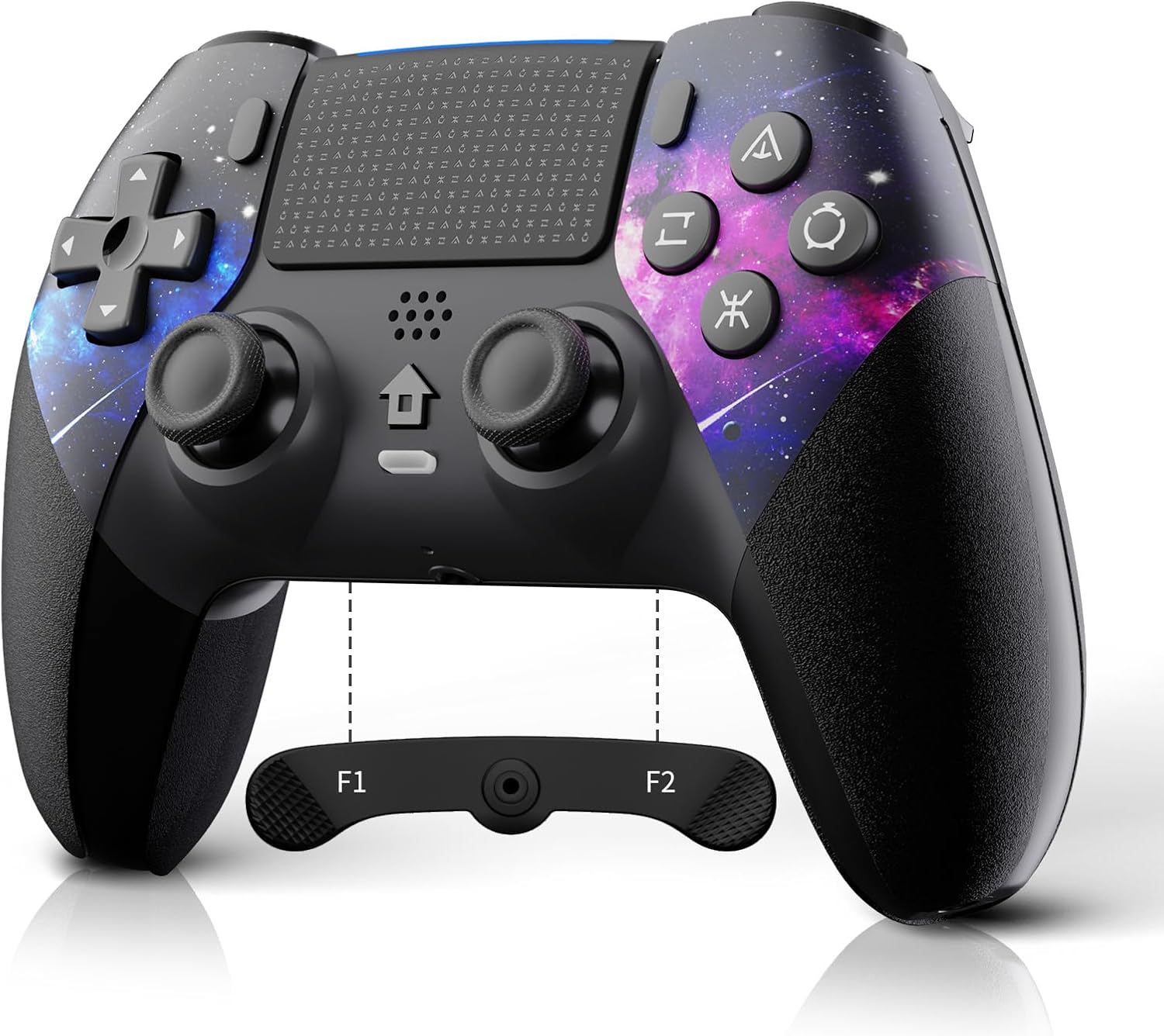 AceGamer Wireless Controller for PS5/Pro/Slim/PC, Hall Effect Joysticks, Macro/Turbo Function, Bluetooth Controller with 6-Axis Gyro/Dual Vibration/Touchpad/Ergonomic/Speaker/3.5mm Audio Jack!