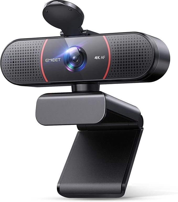EMEET C960 4K Webcam for PC, PDAF Auto Focus, Dual Omni Mics, 73° FOV | Auto Light Correction, USB-A, Plug&...