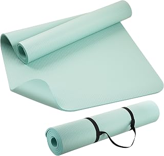 KEEP Extra Thick NBR Yoga Mat for Women & Men, 10mm Thick, 72”x32” Large Exercise Mat with Non-Slip Workout Mat for Yoga, Pilates, Stretching, Meditation – Wide & Cushioned Fitness Mat