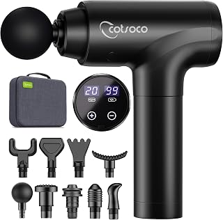 cotsoco Deep Tissue Massage Gun, Handheld Muscle Massager, Gifts for Men | Back Neck Massager, FSA Eligible HSA, Silent Percussion Massage Gun with Carrying Case, Gift for Parents, Gym Office Travel