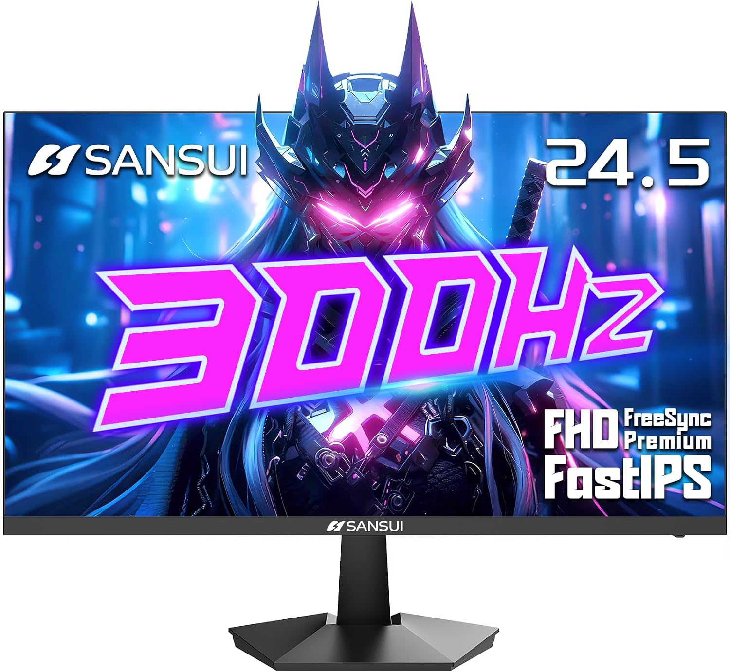 SANSUI 24.5 Inch 300hz 240hz, FHD 1080P Gaming Monitor for FPS PC Gaming | Fast IPS, DisplayPort x2, HDMI x...