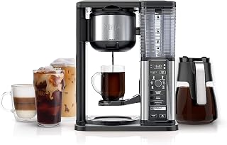 Ninja Coffee Maker, 10-Cup Carafe, Fold-Away Frother, Black, CM401 Permanent Filter & Removable, Dishwasher Safe Reservoir, 6 Brew Styles, 8 Cup to Travel Mug to Pot Sizes
