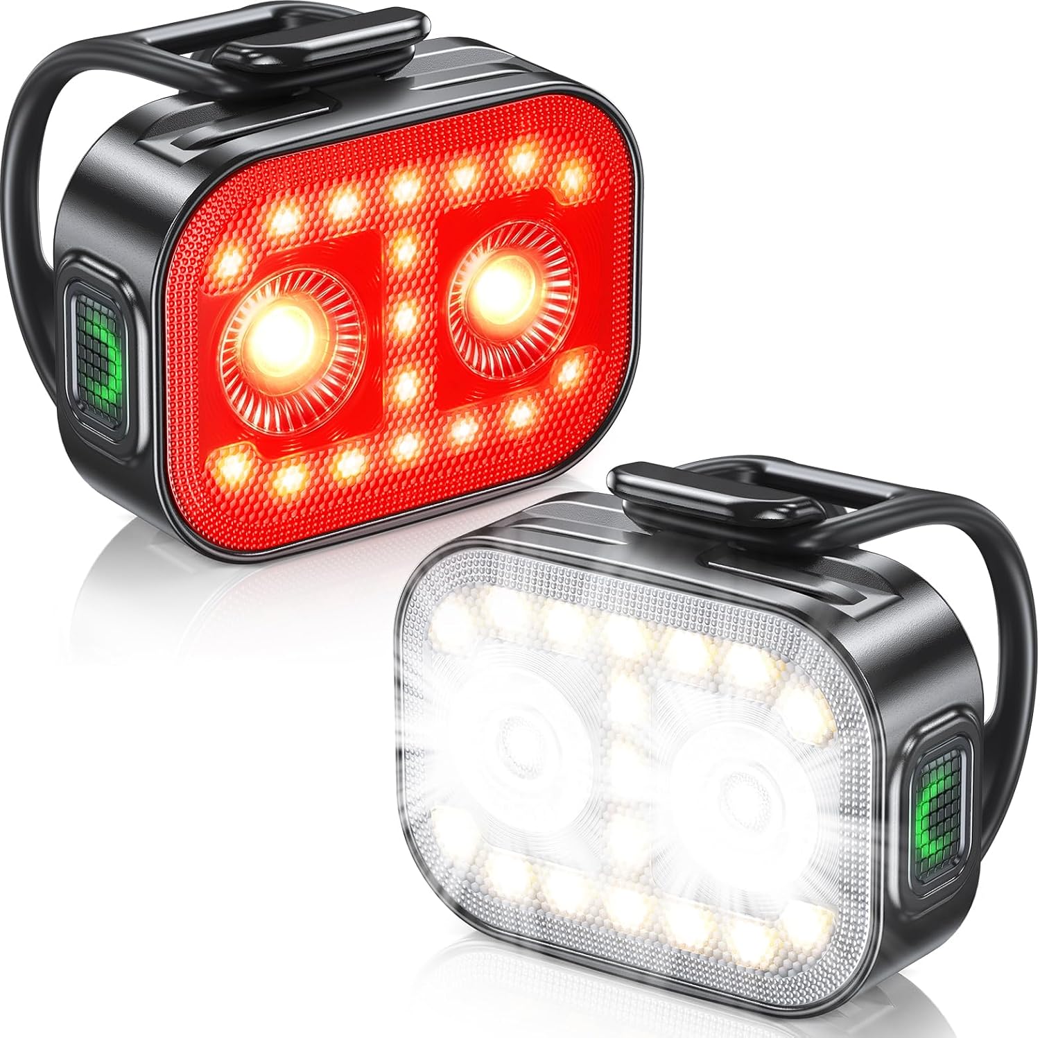 Bike Lights, Ultra-Slim & Lightweight Rechargeable Bicycle Light Set, [5+6 Modes] Dual USB-C Bike Lights Front and Back, IP65 Waterproof Bike Light for Night Riding Road Mountain Cycling