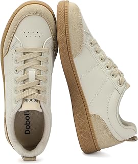 Ad - DOBOLIN Women's Fashion Sneakers Casual Tennis Shoes Lace Up Walking Shoes | Skate Shoes for Women Classic ...