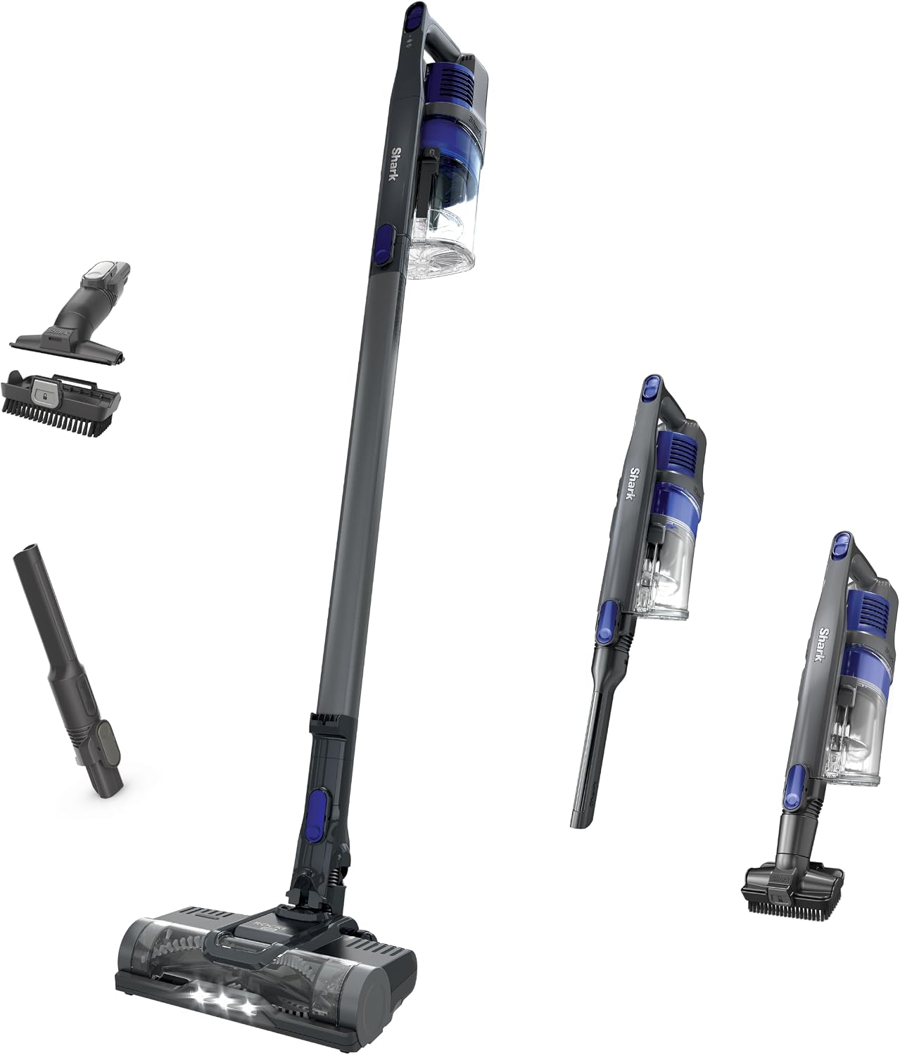 Shark Pet Cordless Stick Vacuum, 40-Min Runtime, Lightweight, Grey, IX141 Powerful Suction, XL Dust Cup, LED Headlights, Removeable Handheld Vacuum for Carpet & Hard Floors, Crevice & Pet Tool