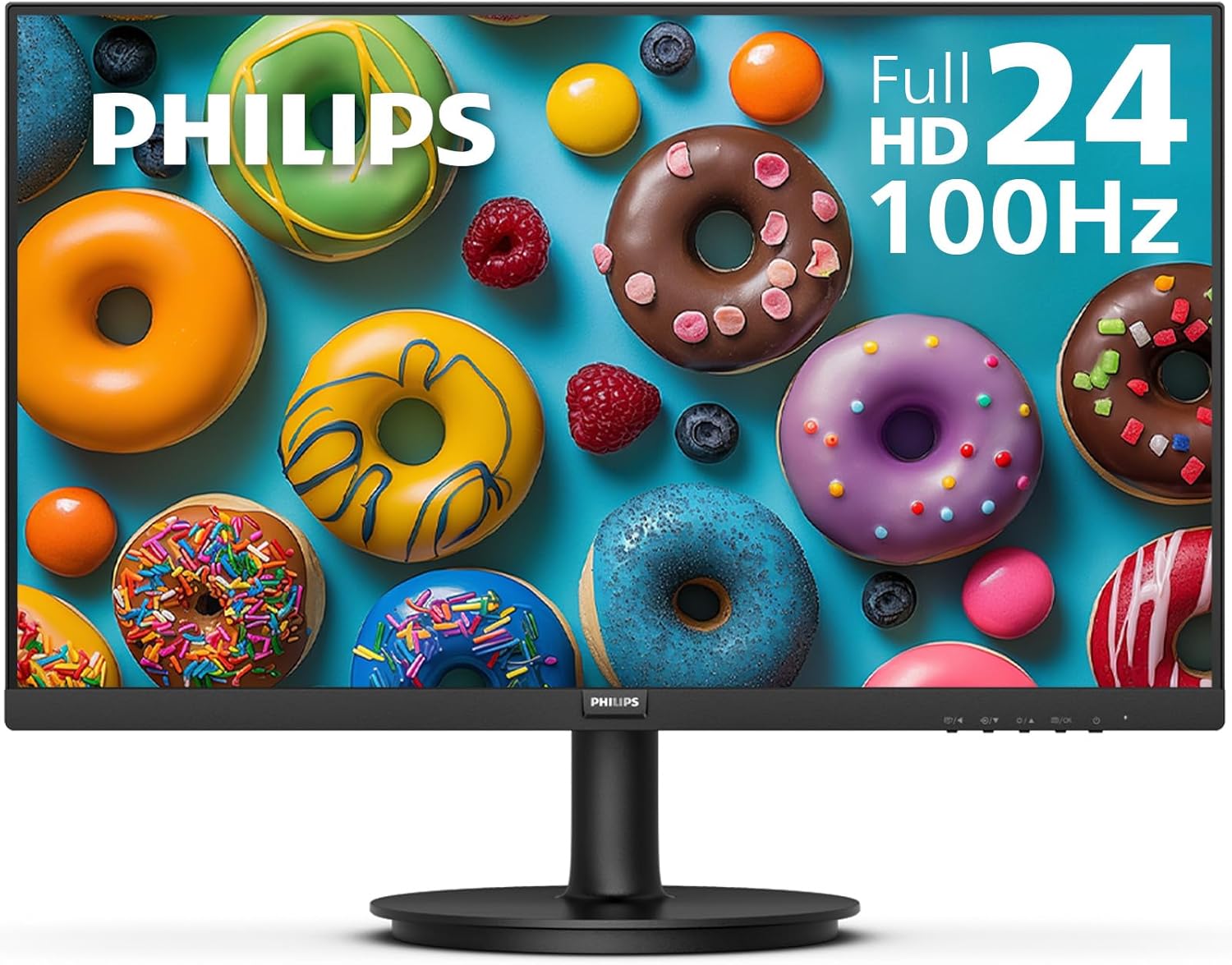 Philips 27" Computer Monitor FHD 100Hz VA VESA Eye Care, 271V8LB 1920×1080 LED Monitor, 4ms GtG, HDMI 1.4, VGA, Adaptive Sync, Flicker-Free, Low Blue Light, 4yr Advance Replacement Warranty