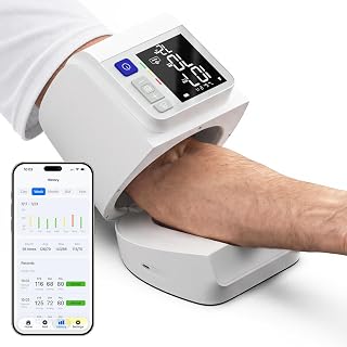 Lentorgi Smart Blood Pressure Monitor, Auto Upper Arm BP Machine, White | FDA-Cleared, iOS Android App Comp...