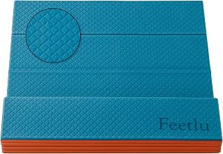 Foldable Yoga Mat, 72" x 24", 6/8/10/12mm | Premium foam with Feetlu Comfort Technology. Non-slip, lightweight, cushioned, foldable & portable for yoga, Pilates & gym.